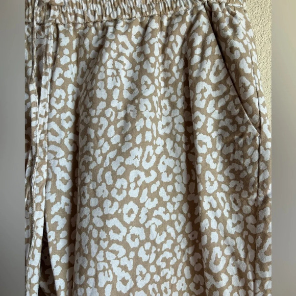 J. Crew Leopard Print Linen Blend Drawstring Pants 14 - Picture 5 of 11